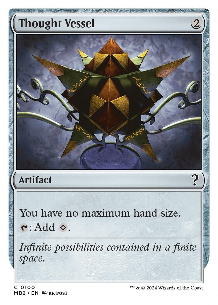 Image for Thought Vessel (White Border) (100) (Mystery Booster 2) - Magic: The Gathering