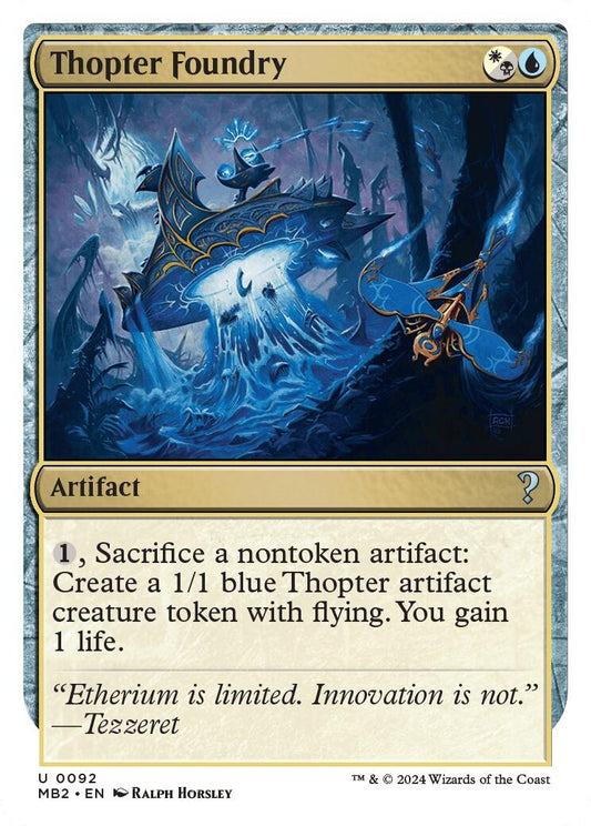 Image for Thopter Foundry (White Border) (92) (Mystery Booster 2) - Magic: The Gathering