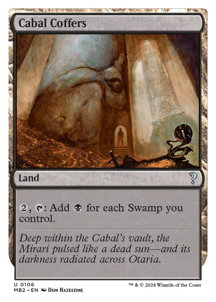 Image for Cabal Coffers (White Border) (106) (Mystery Booster 2) - Magic: The Gathering
