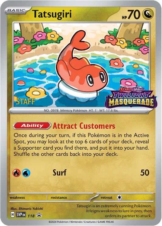 Image for Tatsugiri - 118 (Prerelease) [Staff] (118) (SV: Scarlet & Violet Promo Cards) - Pokemon