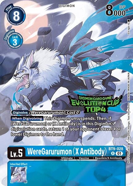 Image for WereGarurumon (X Antibody) (2024 Evolution Cup Top 4) (BT9-028 R) (X Record) - Digimon Card Game