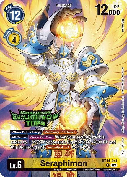 Image for Seraphimon (2024 Evolution Cup Top 4) (BT14-041 R) (Blast Ace) - Digimon Card Game