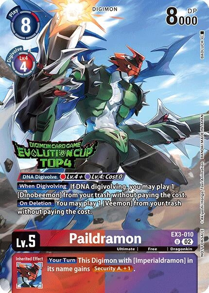 Image for Paildramon (2024 Evolution Cup Top 4) (EX3-010 U) (Draconic Roar) - Digimon Card Game