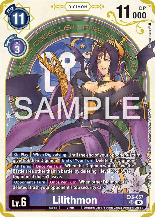 Image for Lilithmon (Premium Heroines Set) (EX6-057 SR) (Infernal Ascension) - Digimon Card Game