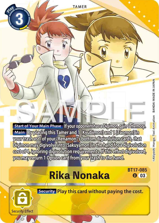 Image for Rika Nonaka (Premium Heroines Set) (BT17-085 U) (Secret Crisis) - Digimon Card Game