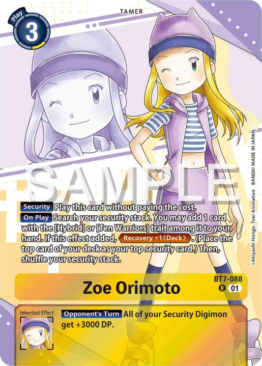 Image for Zoe Orimoto (Premium Heroines Set) (BT7-088 R) (Next Adventure) - Digimon Card Game