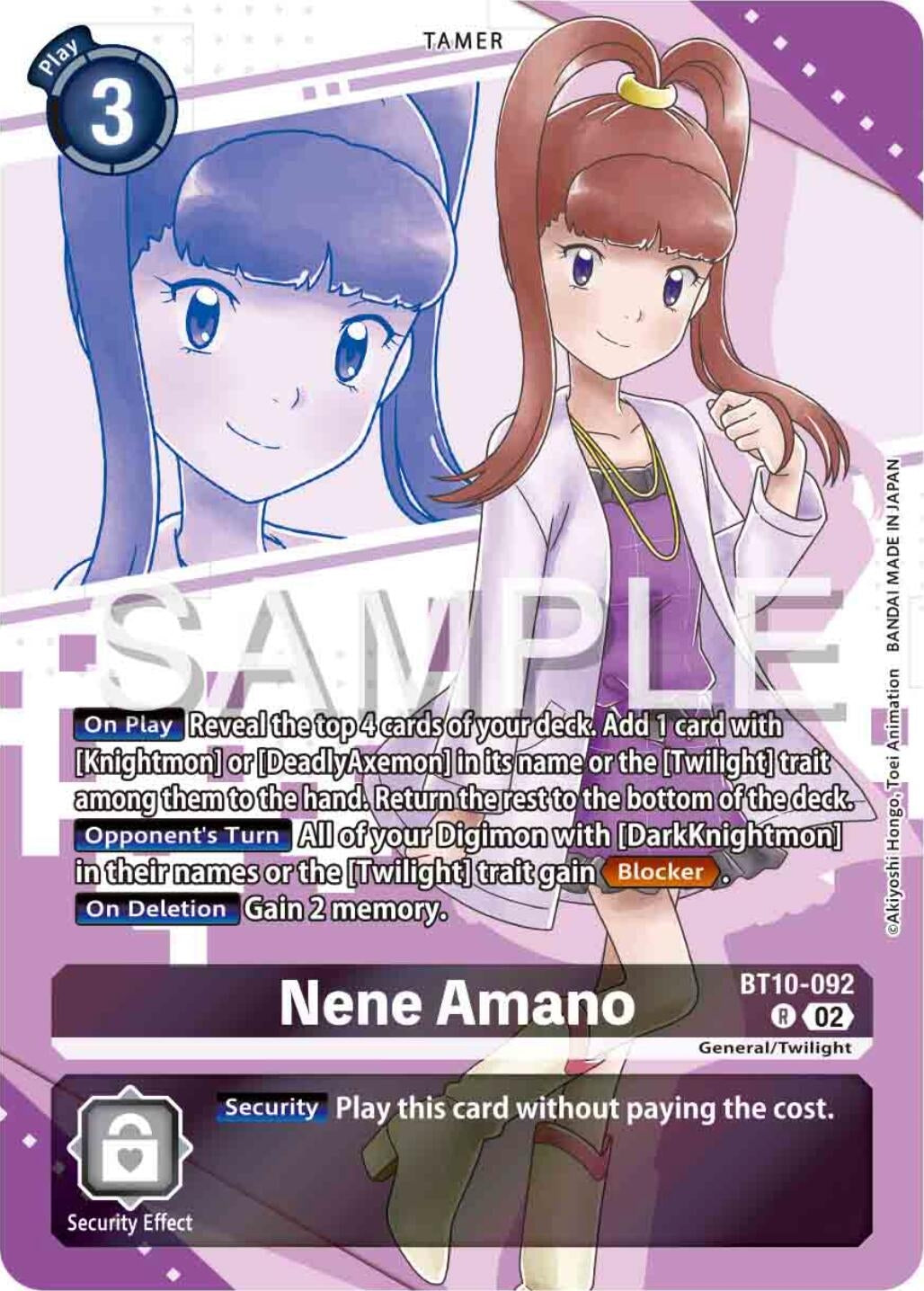 Image for Nene Amano (Premium Heroines Set) (BT10-092 R) (Xros Encounter) - Digimon Card Game