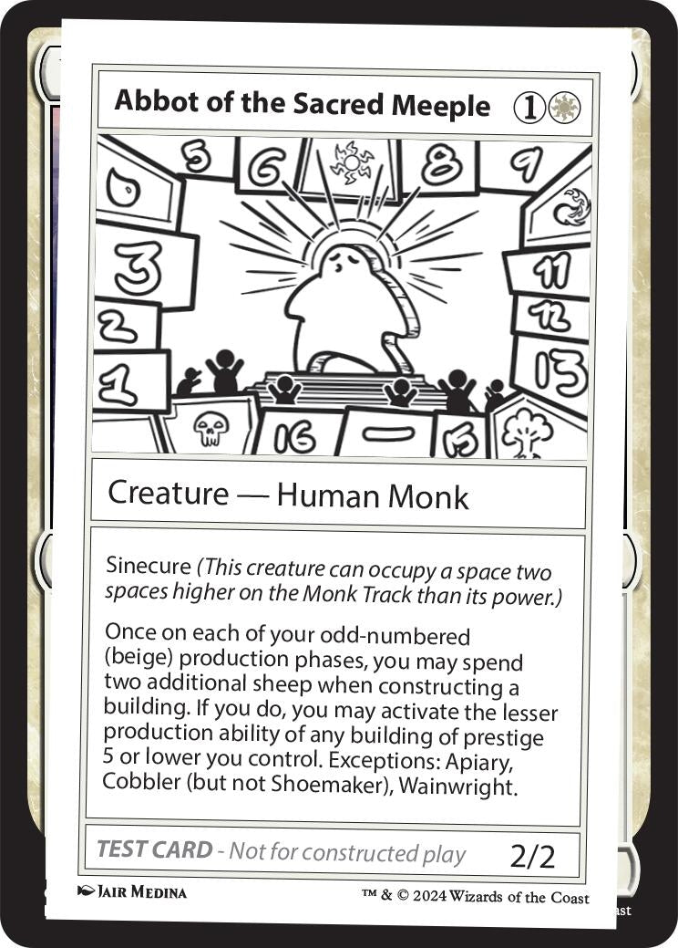 Image for Abbot of the Sacred Meeple (Mystery Booster 2 Playtest Cards) - Magic: The Gathering