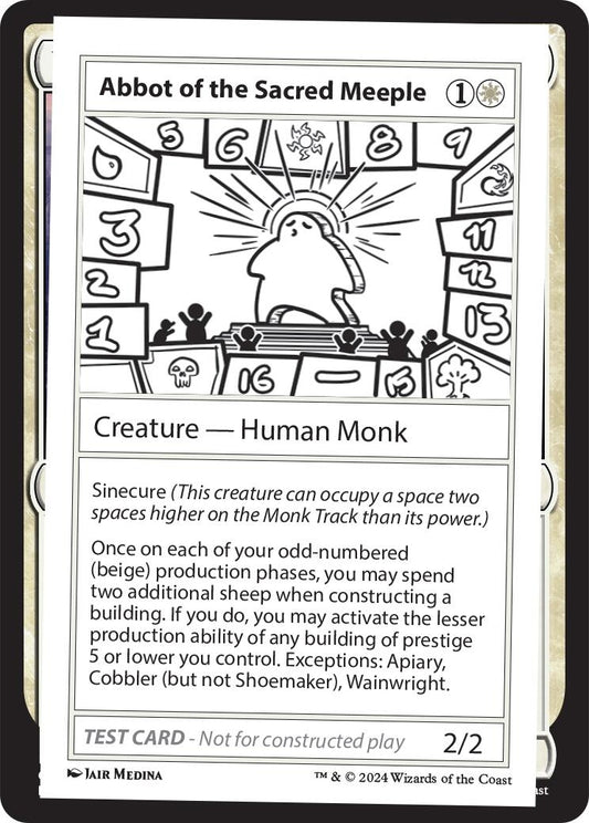 Image for Abbot of the Sacred Meeple (Mystery Booster 2 Playtest Cards) - Magic: The Gathering