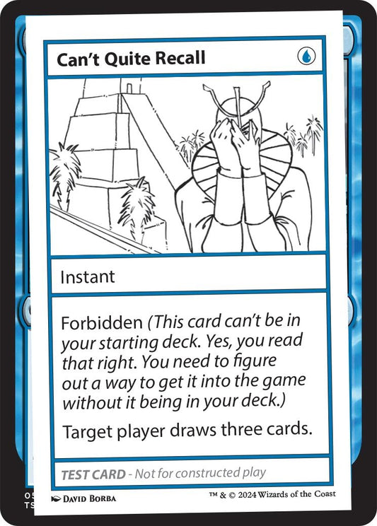 Image for Can't Quite Recall (Mystery Booster 2 Playtest Cards) - Magic: The Gathering
