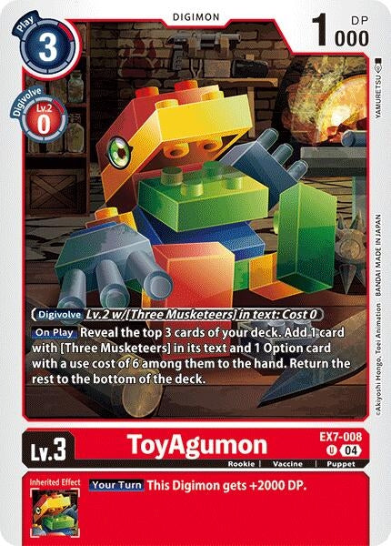 Image for ToyAgumon - EX7-008 (EX7-008 U) (Digimon LIBERATOR) - Digimon Card Game