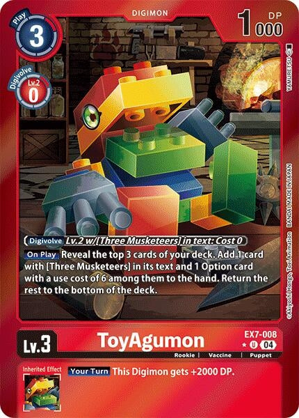 Image for ToyAgumon - EX7-008 (Foil) (EX7-008 U) (Digimon LIBERATOR) - Digimon Card Game