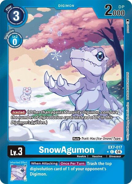 Image for SnowAgumon (Foil) (EX7-017 C) (Digimon LIBERATOR) - Digimon Card Game