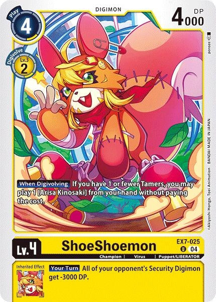Image for ShoeShoemon (EX7-025 U) (Digimon LIBERATOR) - Digimon Card Game