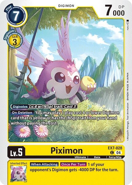 Image for Piximon (EX7-028 C) (Digimon LIBERATOR) - Digimon Card Game