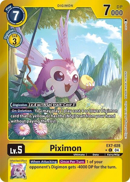 Image for Piximon (Foil) (EX7-028 C) (Digimon LIBERATOR) - Digimon Card Game