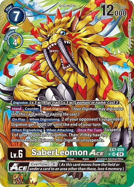 Image for SaberLeomon ACE (Alternate Art) (EX7-029 SR) (Digimon LIBERATOR) - Digimon Card Game