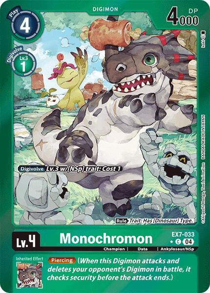Image for Monochromon (Foil) (EX7-033 C) (Digimon LIBERATOR) - Digimon Card Game