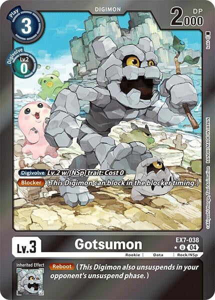 Image for Gotsumon (Foil) (EX7-038 U) (Digimon LIBERATOR) - Digimon Card Game