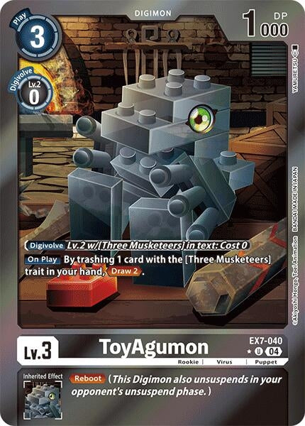 Image for ToyAgumon - EX7-040 (Foil) (EX7-040 U) (Digimon LIBERATOR) - Digimon Card Game
