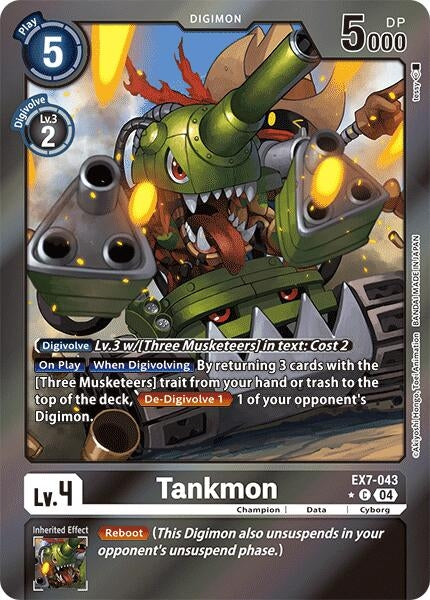 Image for Tankmon (Foil) (EX7-043 C) (Digimon LIBERATOR) - Digimon Card Game