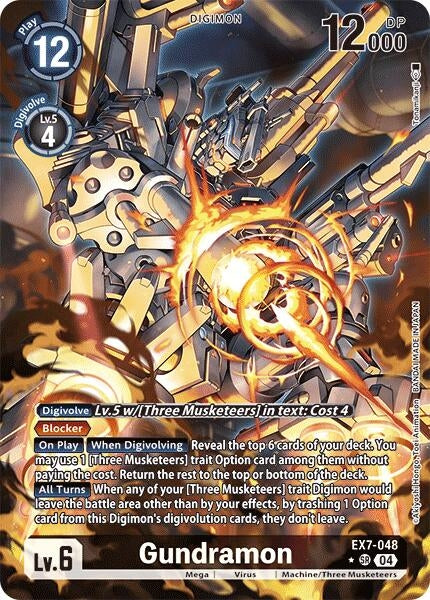 Image for Gundramon (Alternate Art) (EX7-048 SR) (Digimon LIBERATOR) - Digimon Card Game