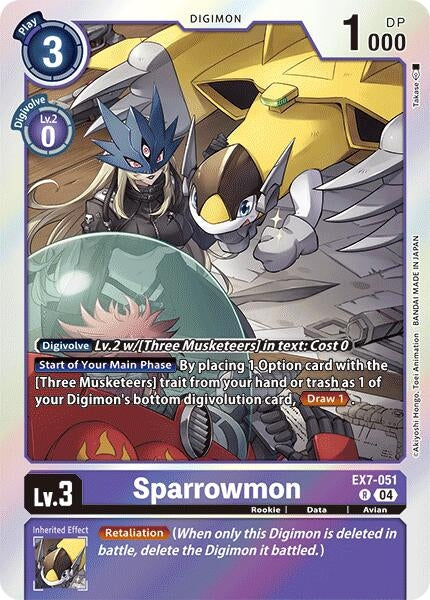 Image for Sparrowmon (EX7-051 R) (Digimon LIBERATOR) - Digimon Card Game