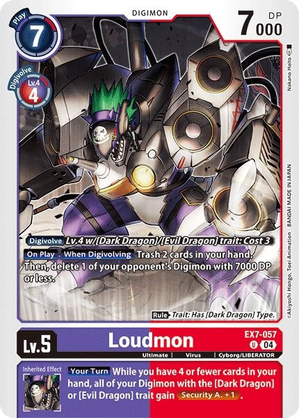 Image for Loudmon (EX7-057 UC) (Digimon LIBERATOR) - Digimon Card Game