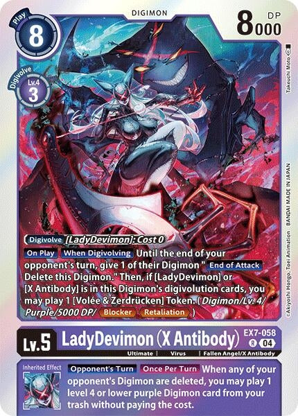 Image for LadyDevimon (X Antibody) (EX7-058 R) (Digimon LIBERATOR) - Digimon Card Game