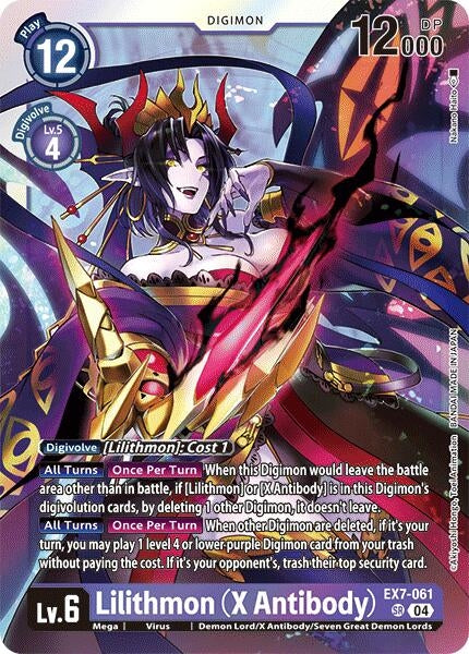 Image for Lilithmon (X Antibody) (EX7-061 SR) (Digimon LIBERATOR) - Digimon Card Game