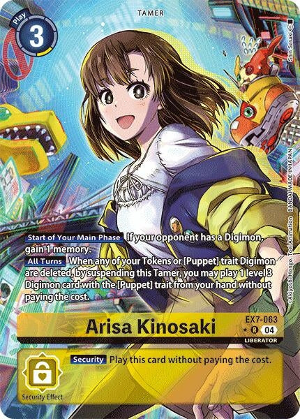 Image for Arisa Kinosaki (Alternate Art) (EX7-063 R) (Digimon LIBERATOR) - Digimon Card Game