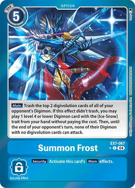 Image for Summon Frost (Foil) (EX7-067 C) (Digimon LIBERATOR) - Digimon Card Game