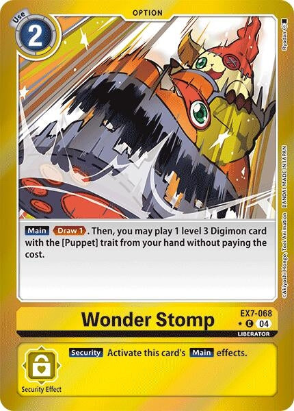 Image for Wonder Stomp (Foil) (EX7-068 C) (Digimon LIBERATOR) - Digimon Card Game