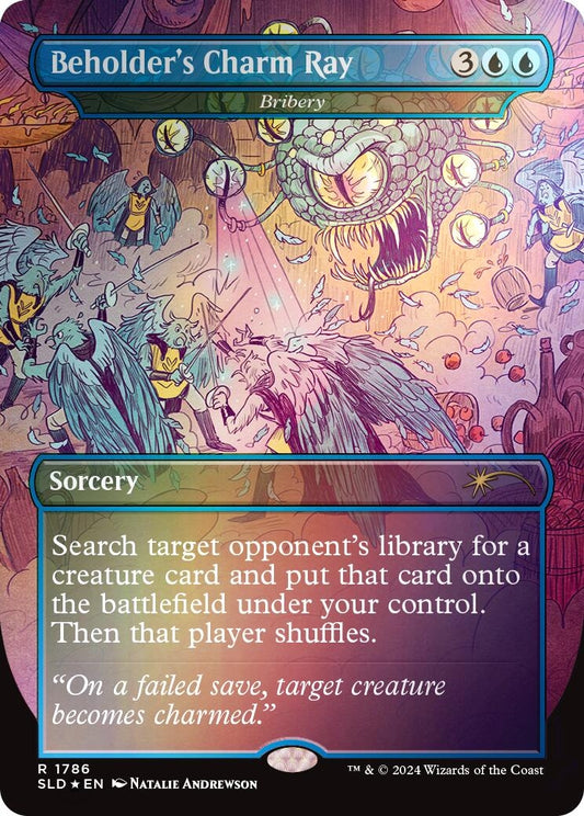 Image for Beholder's Charm Ray - Bribery (Rainbow Foil) (1786) (Secret Lair Drop Series) - Magic: The Gathering
