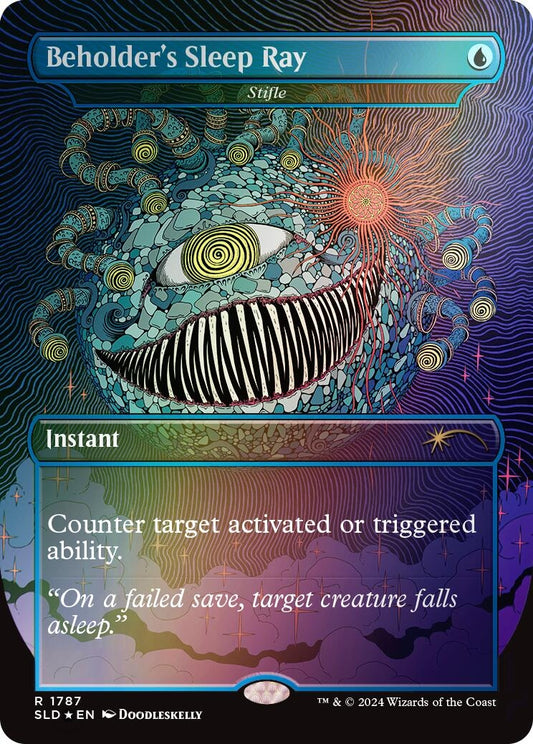 Image for Beholder's Sleep Ray - Stifle (Rainbow Foil) (1787) (Secret Lair Drop Series) - Magic: The Gathering