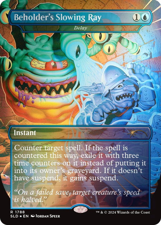 Image for Beholder's Slowing Ray - Delay (Rainbow Foil) (1788) (Secret Lair Drop Series) - Magic: The Gathering