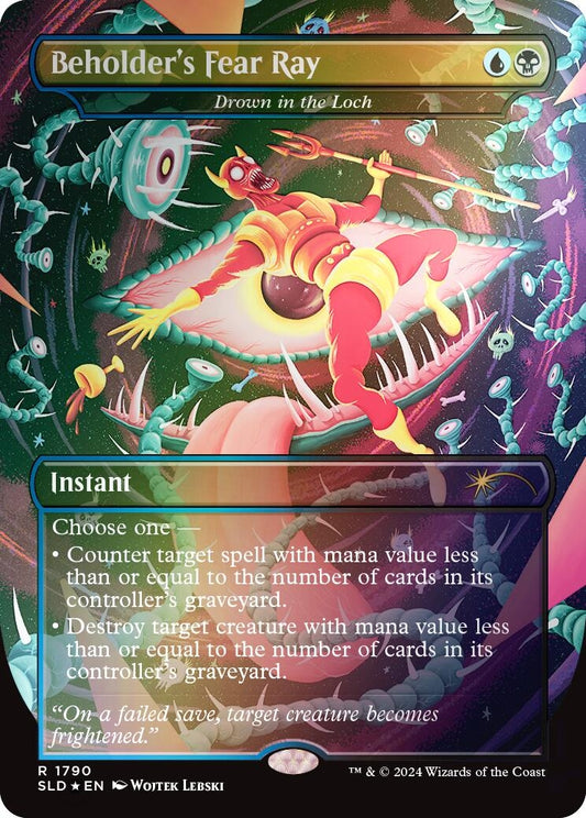 Image for Beholder's Fear Ray - Drown in the Loch (Rainbow Foil) (1790) (Secret Lair Drop Series) - Magic: The Gathering