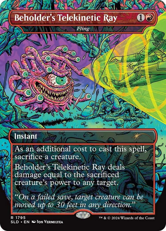 Image for Beholder's Telekinetic Ray - Fling (1795) (Secret Lair Drop Series) - Magic: The Gathering