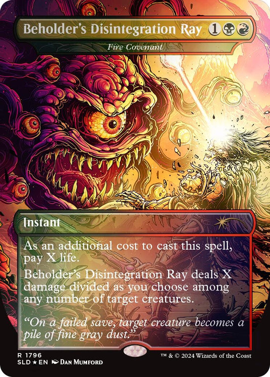 Image for Beholder's Disintegration Ray - Fire Covenant (Rainbow Foil) (1796) (Secret Lair Drop Series) - Magic: The Gathering