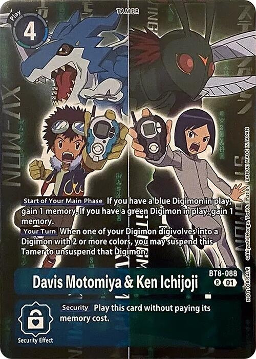 Image for Davis Motomiya & Ken Ichijoji (Super Complete Selection Daisuke ver.) (BT8-088 R) (New Awakening) - Digimon Card Game