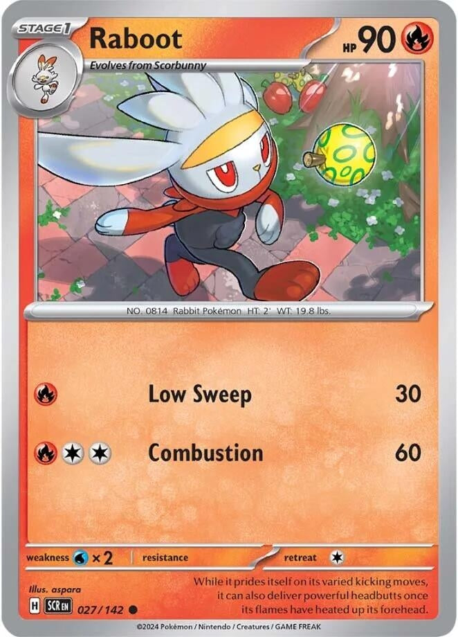 Image for Raboot (027/142) (SV07: Stellar Crown) - Pokemon
