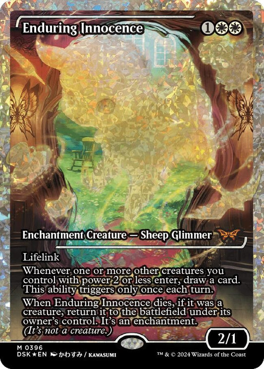 Image for Enduring Innocence (Showcase) (Fracture Foil) (396) (Duskmourn: House of Horror) - Magic: The Gathering