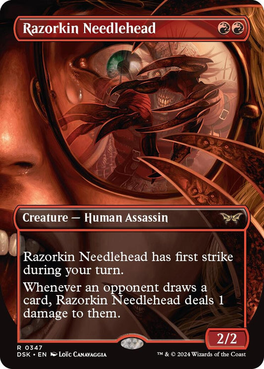 Image for Razorkin Needlehead (Borderless) (347) (Duskmourn: House of Horror) - Magic: The Gathering