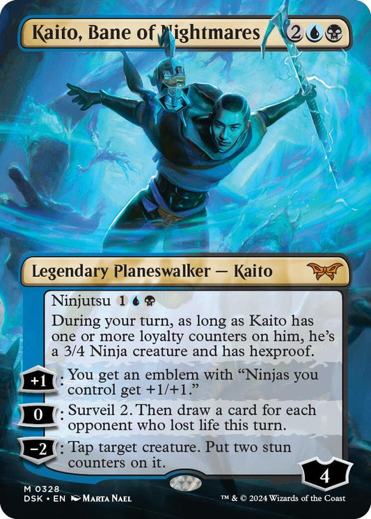 Image for Kaito, Bane of Nightmares (Borderless) (328) (Duskmourn: House of Horror) - Magic: The Gathering