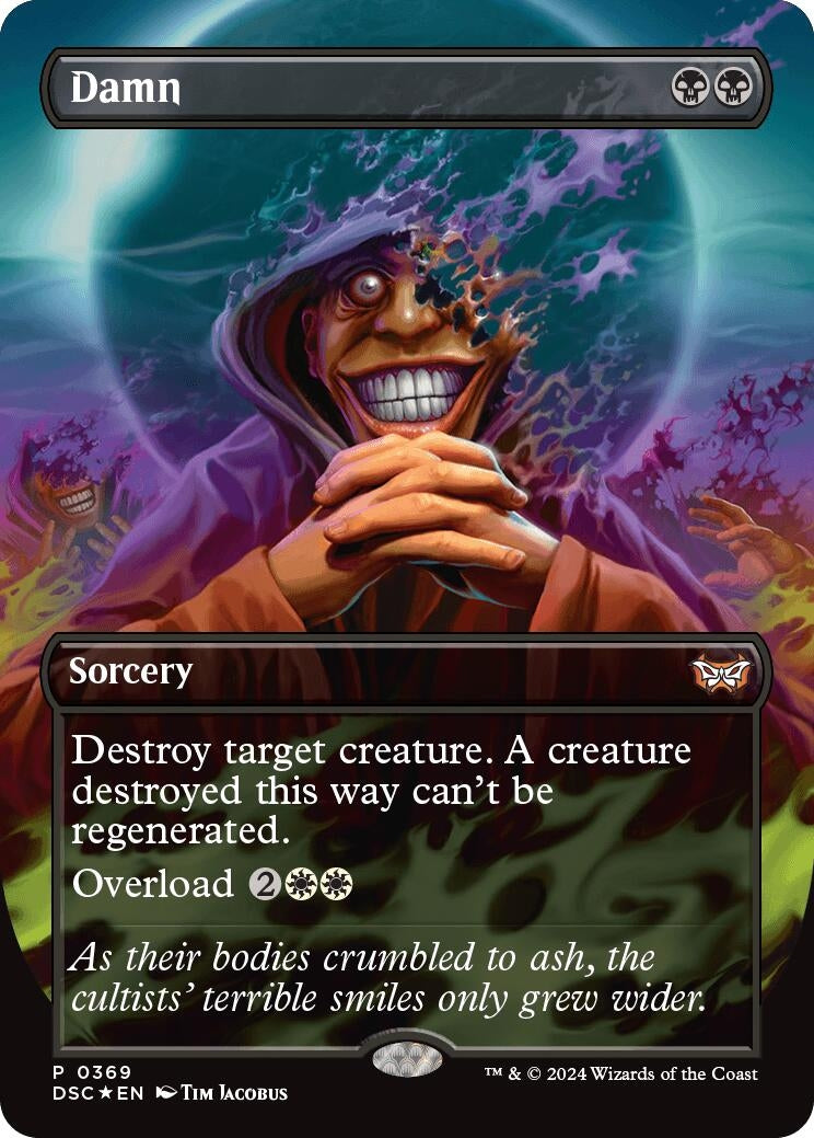 Image for Damn (Borderless) (369) (Commander: Duskmourn: House of Horror) - Magic: The Gathering