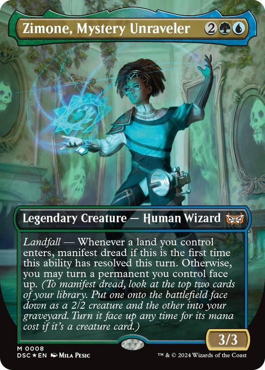 Image for Zimone, Mystery Unraveler (Borderless) (8) (Commander: Duskmourn: House of Horror) - Magic: The Gathering