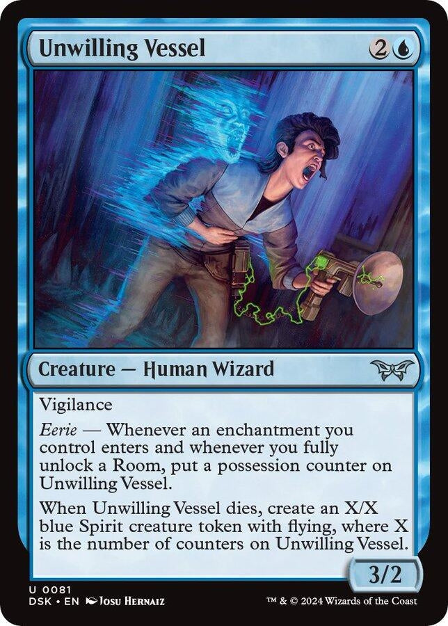 Image for Unwilling Vessel (81) (Duskmourn: House of Horror) - Magic: The Gathering