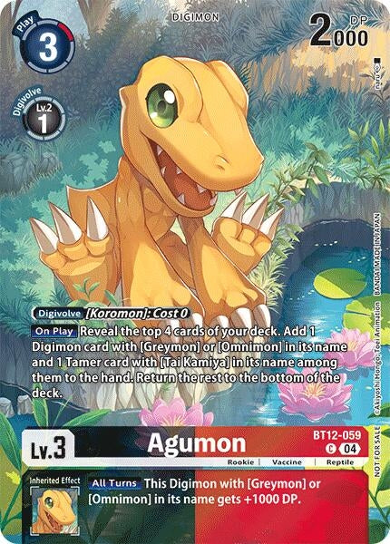 Image for Agumon - BT12-059 (Legend Pack 2024) (BT12-059 C) (Across Time) - Digimon Card Game