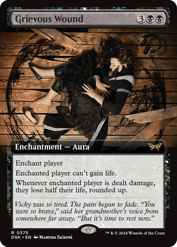 Image for Grievous Wound (Extended Art) (375) (Duskmourn: House of Horror) - Magic: The Gathering