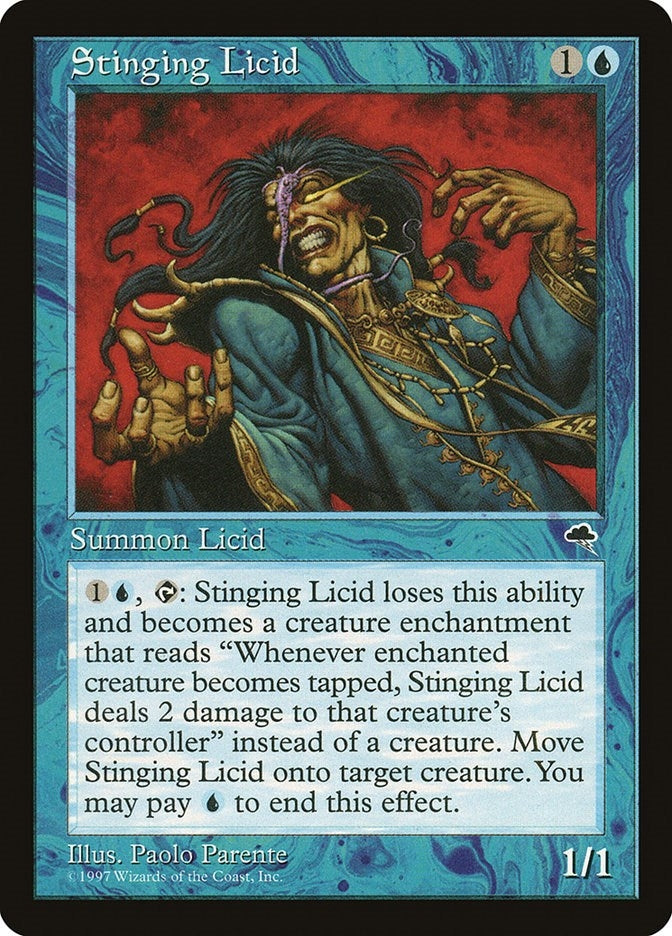 Image for Stinging Licid (91) (Tempest) - Magic: The Gathering